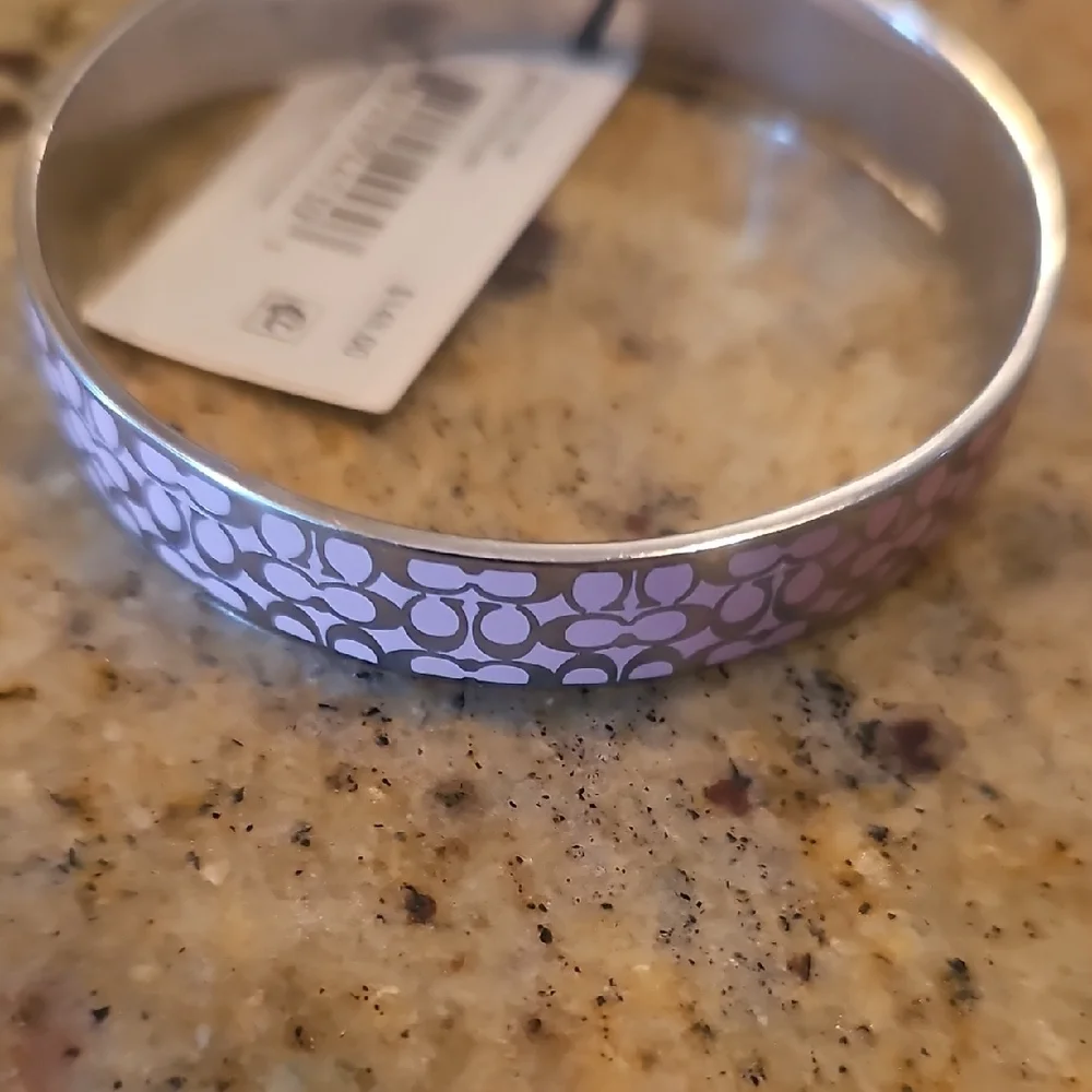 Coach Pink and Silver Textured Bracelet - Picture 5 of 5